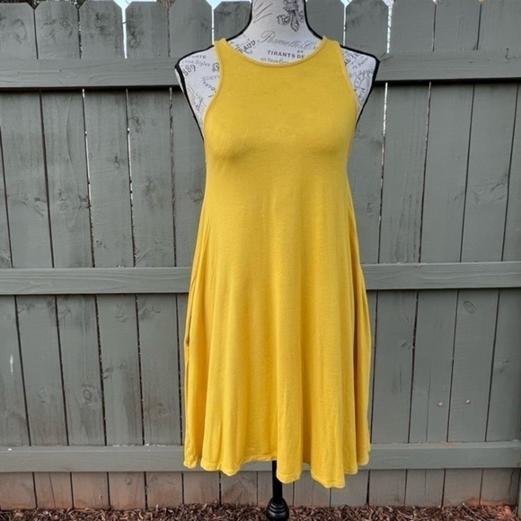 Lulu's Sunny Yellow Mini Dress/ Tunic Top - Picture 6 of 9